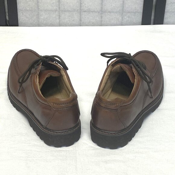 Dockers Brown Glacier Leather Lace-Up Slip Resistant Loafers 12 Stain Defender - Picture 6 of 13